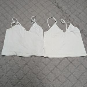Nikibiki White Fitted Crop Camisole